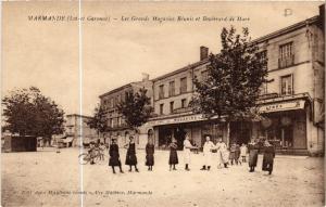 CPA MARMANDE - Les Grands Magasins Reunis et Boulevard de Mare (638696)