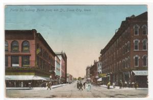 Pierce Street Scene Sioux City Iowa 1913 postcard