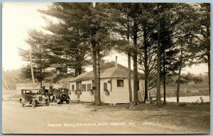 PORTER ME INDIAN GLEN GAS STATION AUTOMOBILES ANTIQUE REAL PHOTO POSTCARD RPPC