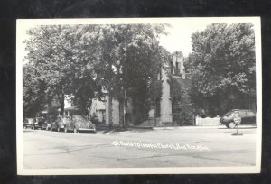 RPPC BAD AXE MICHIGAN ST. PAUL'S EPISCOPAL CHURCH VINTAGE REAL PHOTO POSTCARD