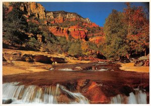 Lot 13 usa sedona arizona a gentle waterfall in oak creek canyon