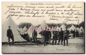 Militaria Camp of Mailly Old Postcard from camp & # 39artillerie