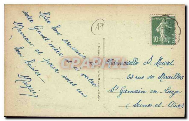 Old Postcard Chatelaillon La Falaise Boucholeurs one day storm