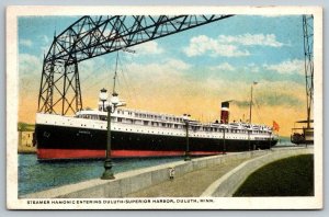 Steamer Hamonic   Duluth  Minnesota   Postcard  c1920