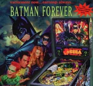 Batman Forever Pinball FLYER Original 1995 NOS Game Art Promo Sheet Superheros