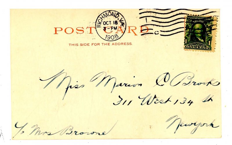 VA - Richmond. Franklin Street ca 1905