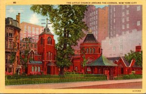 New York City The Little Church Around The Corner 1947 Curteich