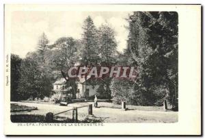 Old Postcard Spa Fountain Geronstere