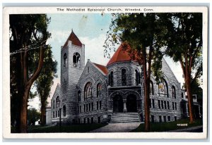 1936 The Methodist Episcopal Church Winsted Connecticut CT Vintage Postcard