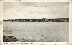 Pemaquid Beach Maine ME Summer Colony c1920 Vintage Postcard