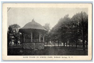 c1910's Band Stand In Spring Park Richfield Springs New York NY Antique Postcard