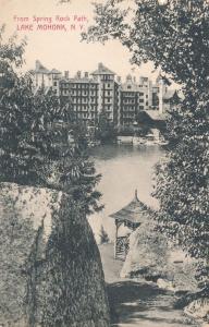 Lake Mohonk NY, New York - Resort Hotel from Spring Rock Path - pm 1911 - DB