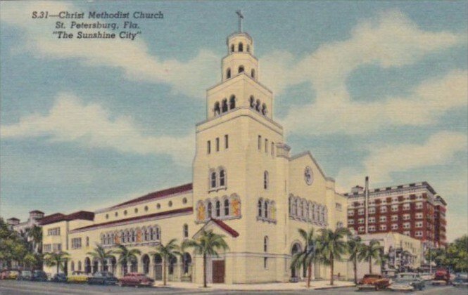 Church Christ Methodist Church St Petersburg Florida Curteich