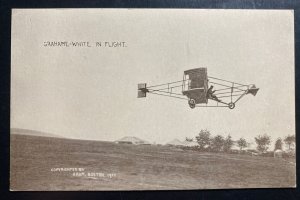 Mint USA Real Picture Postcard Early Aviation Grahame White In Flight