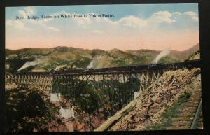 Mint Alaska USA Picture Postcard Steel Bridge Scene In White Pasa & Yukon Route