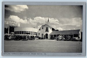 c1940 Front Royal Virginia Vintage Postcard Skyline Terrace Restaurant Building