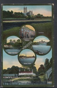 Worcestershire Postcard - Views of Worcester   RS13493