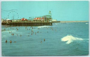 M-22021 Sportland Pier And North Wildwood Beach Wildwood By-The-Sea N J