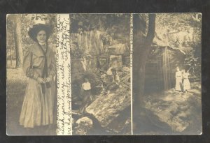 RPPC MOUNTAIN GROVE MISSOURI CAVE INTERIOR 1905 WYMORE REAL PHOTO POSTCARD