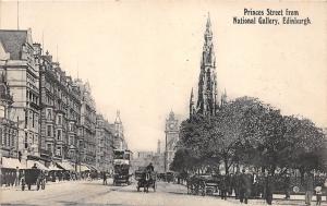 BR59034 princes street national gallery edinburgh double decker tramway scotland