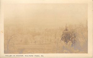 Valley in Winter real photo - Walters Park, Pennsylvania PA  