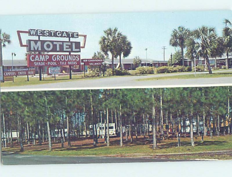 Pre-1980 MOTEL SCENE Perry Florida FL AD8907