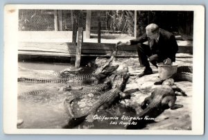 c1940's California Alligator Farm Los Angeles CA RPPC Photo Vintage Postcard
