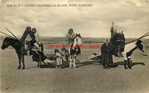 Native American Indians, Chiefs Campbell & Black With Families, CS No 8