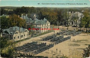 WI, Madison, Wisconsin, University Cadets on Parade, EA Bishop No 667