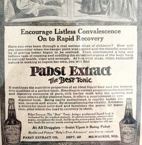 Pabst Extract Tonic 1894 Victorian Advertisement Medical Ephemera DWY1B