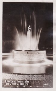 California Beverly Hills Electric Fountain Real Photo