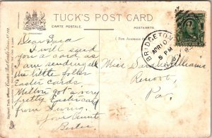 Chicks Hatching, With Joyful Easter Wishes Tuck 112 Vintage Postcard Z07