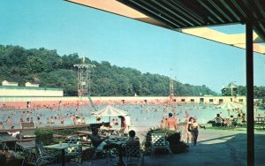 VINTAGE POSTCARD SUNLITE BATHING POOL CONEY ISLAND CINCINNATI OHIO LATE 1960's