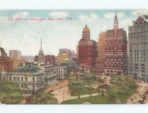 Divided-Back CITY HALL New York City NY E5474