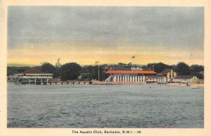 BARBADOS, B.W.I. Caribbean  THE AQUATIC CLUB~Water View  VINTAGE  Postcard