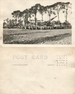 FRENCH COAST GUNS WWI REAL PHOTO POSTCARD ANTIQUE RPPC artillery