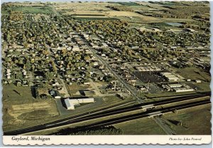 Gaylord Michigan aerial postcard