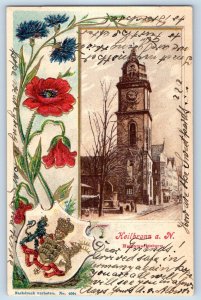 Baden-Württemberg Germany Postcard Heilbronn Harbor market tower 1905