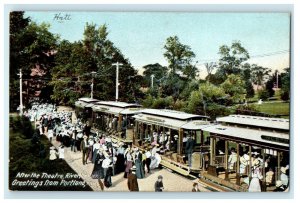 c1905 Riverton Park, Greetings from Portland Maine ME Antique Postcard