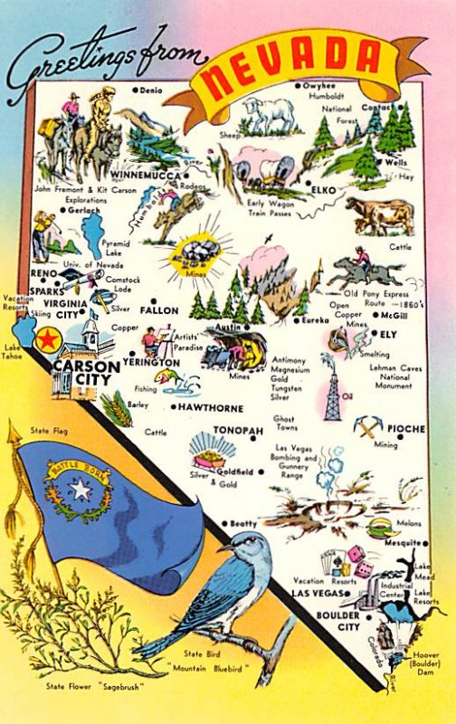 Maps Nevada USA Unused