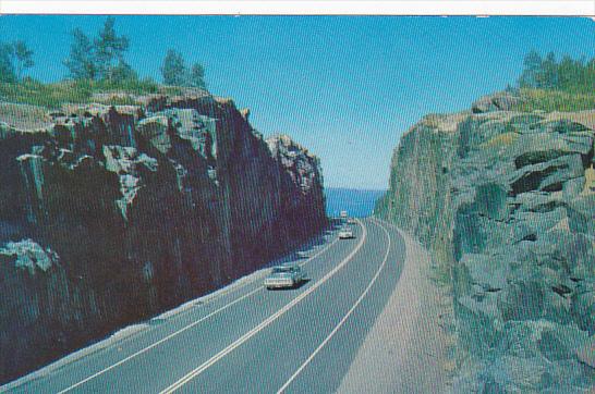 Canada Kama Cut Rock On Trans Canada Highway Ontario