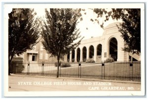 State College Field House And Stadium Cape Girardeau MO RPPC Photo Postcard