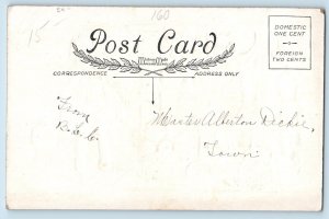 Christmas Postcard Little Girl Hanging Stockings Anthropomorphic Gifts Embossed