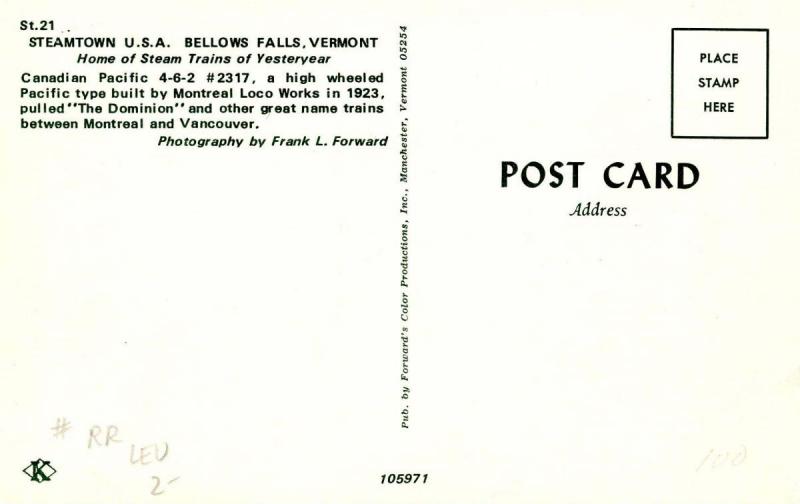 VT - Bellows Falls. Steamtown, U.S.A.