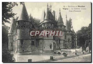 Old Postcard surroundings Meaulan Vigny Le Chateau Court of Honor