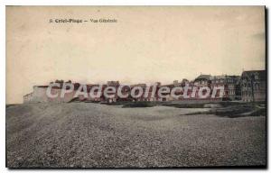 Old Postcard Criel Plage Vue Generale