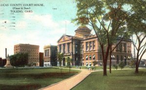 Vintage Postcard 1908 Lucas County Courthouse Finest In State Building Toledo OH