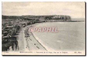 Old Postcard Mers les Bains Overview of Beach View Treport