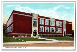 c1930's The High School Berlin New Hampshire NH Unposted Naturekrom Postcard 