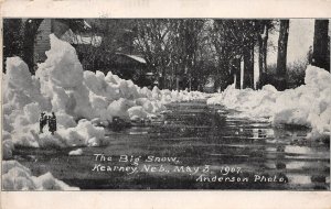 Kearney  Nebraska The Big Snow, May 1907, B/W Photo Print Vintage PC U13681